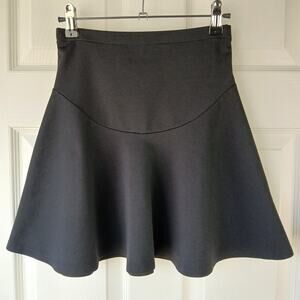 UO Silence+Noise black mini skirt XS repaired preppy goth A-line dark academia